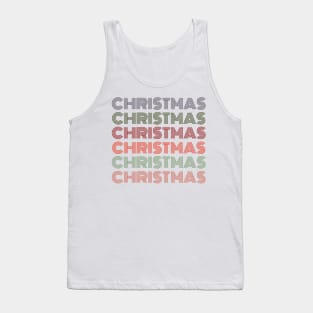 Retro Christmas Sign Vintage Font Aesthetic Tank Top